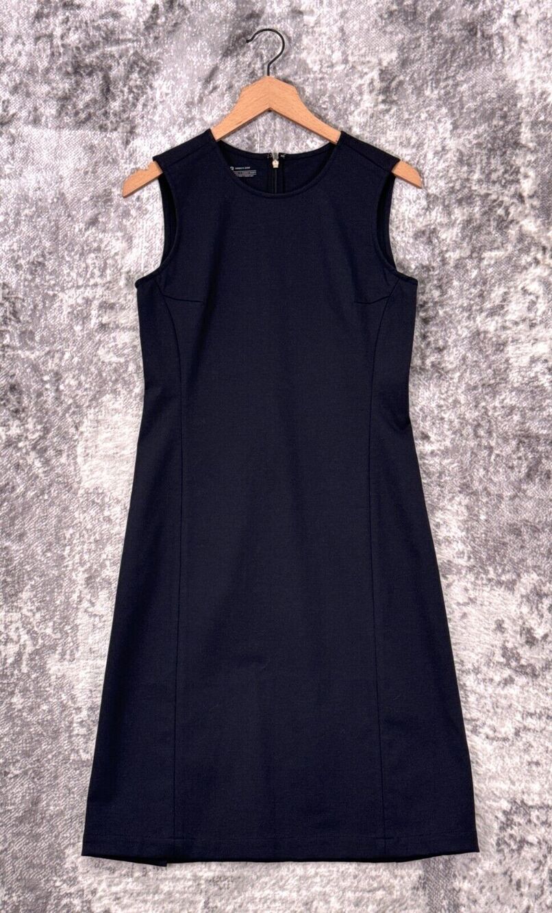 QOR Dress Small Womens Black Sleeveless A Line Knee Length